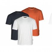 Pinewood T-Shirt 3-Pack Offwhite/Blå/Orange