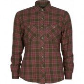 Pinewood Women's Felicia Shirt Dark Mossgreen/Rusty Pink
