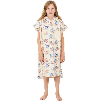 After Essentials Kids Poncho Dino Peach