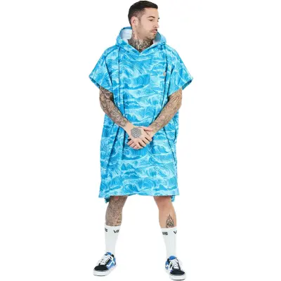 After Essentials Poncho Ocean Blue