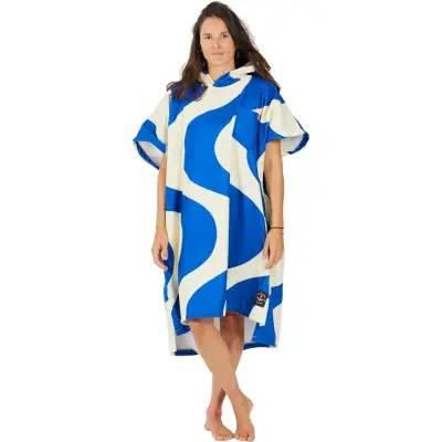 After Essentials Poncho Swim Club Ondulations Blue