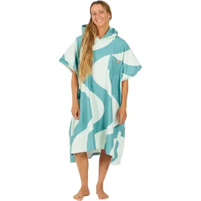 After Essentials Poncho Swim Club Ondulations Green