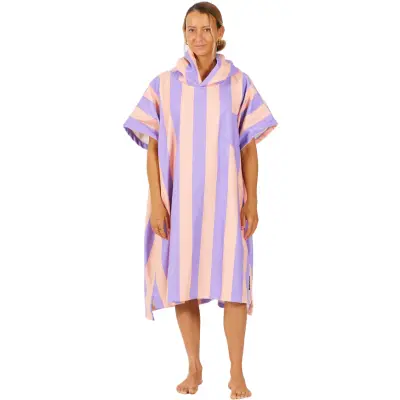 After Essentials Poncho Swim Club Stripes Pink