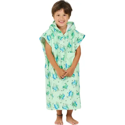 After Essentials Toddler Poncho Dino Green