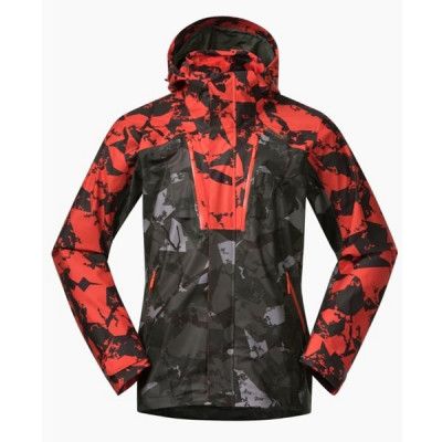 Bergans Hogna Camo V2 2L Jacket Dark Green Mud Cam/Be Seen Orange C