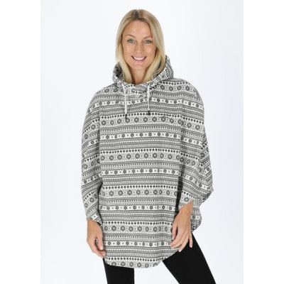 Idre Poncho Ii W, White/Grey, Onesize,  Fleecetröjor