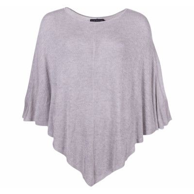 Northland Poncho, Lt Grey Melange, 38/40,  Ellen New York
