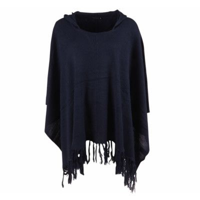Price Febe Poncho, Dk Navy, Onesize,  Dam