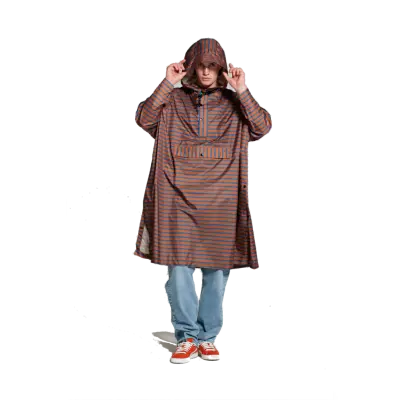 Rainkiss Poncho Breton Blue