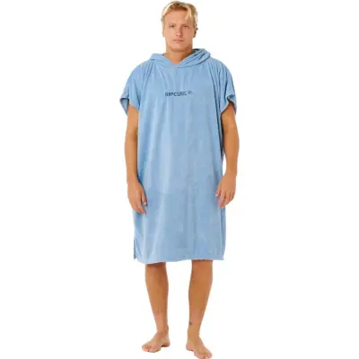 Rip Curl Brand Hooded Poncho Faded Denim