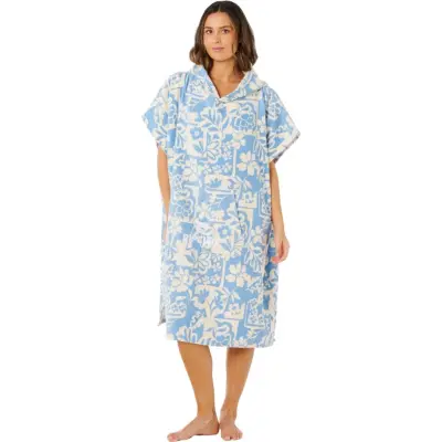 Rip Curl Women's Mixed Hooded Poncho Blissful Blue
