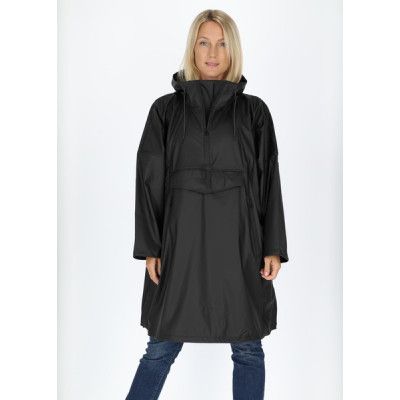 Varvet Poncho, 010/Black, S/M,  Regnjackor