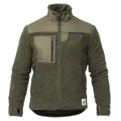 Heat Experience M's Heated Pile Fleece Olive Green