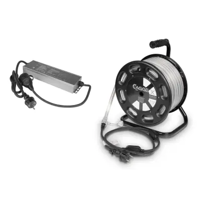 LED-list / Arbetsbelysning AGGE COB 230V - 1500 lm/m, 25 m - Rulle, 1 st + Emergency Powerbank