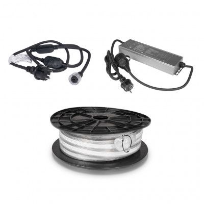 LED-list / Arbetsbelysning AGGE COB 230V - 1500 lm/m, 10 m, 1 st + Nätsladd + Emergency Powerbank