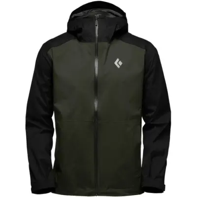 Black Diamond M's Stormline Stretch Rain Shell Cypress-Black