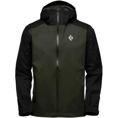 Black Diamond M's Stormline Stretch Rain Shell Cypress-Black