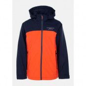 Bodö Rain Jacket Jr, Navy/Orange, 140,  Jackor