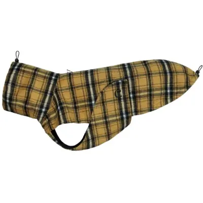 Cloud7 Dog Rain Coat Glasgow Plaid size 6 Yellow
