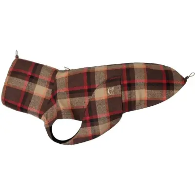 Cloud7 Dog Rain Coat Glasgow size 6-8 Plaid Orange