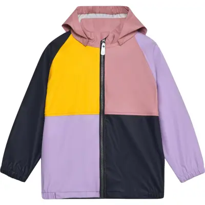 Color Kids Kids' Rain PU Jacket Colorblock Foxglove