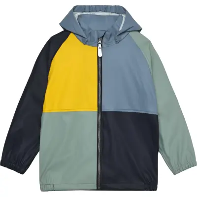 Color Kids Kids' Rain PU Jacket Colorblock Windward Blue
