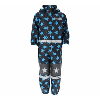 Drop Rain Set Jr, Dk Navy/Sea Blue, 130,  Regnkläder