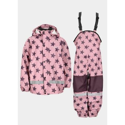 Drop Rain Set Jr, Lt. Pink/Plum, 150,  Regnjackor