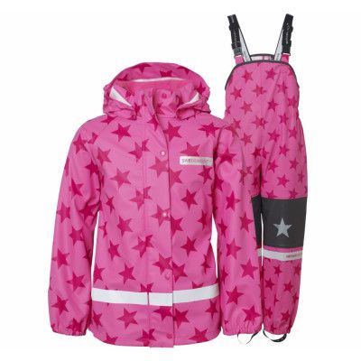 Drop Rain Set Jr, Pink/Dk Pink, 100,  Regnkläder