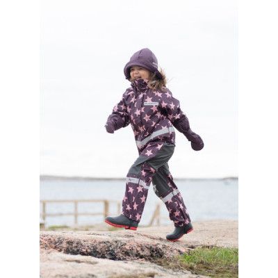 Drop Rain Set Jr, Plum/Lt Pink, 150,  Regnjackor