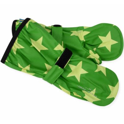 Dropp Rainglove, Green/Green Star, 0-2y,  Regnkläder