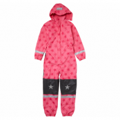 Frost Rainoverall, Pink/Pink Star, 70, Regnkläder