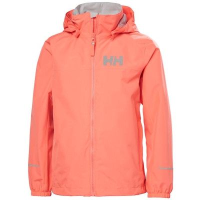 Helly Hansen Jr Juell Rain Jacket Peach Echo