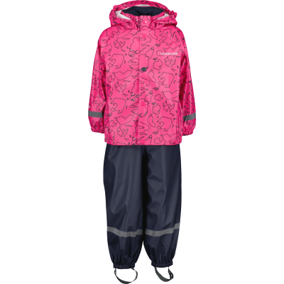 Kids' Slaskeman Printed Set 7 Grundsund outline-Pink
