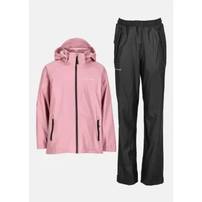 Koster Rain Set Jr, Dusty Rose/Black, 120,  Set Regnjackor + Byxor