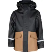 Lindberg Kids' Vestby Rain Jacket Fleece Black/beige