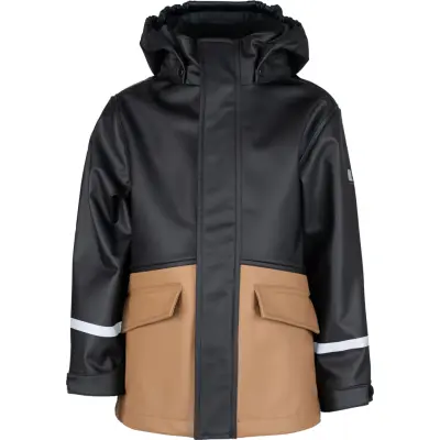 Lindberg Kids' Vestby Rain Jacket Fleece Black/beige
