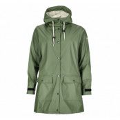 Mia Rain Coat, Geo Green, 46,  Regnjackor