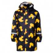Monsoon Rain Coat Jr, Black Yellow Duck, 150, Jackor