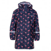 Monsoon Rain Coat Jr, Navy Flamingo, 160, Regnjackor