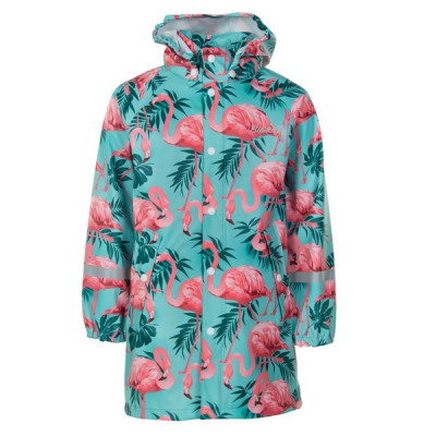 Monsoon Rain Coat Jr, Turquoise Flamingo, 140,  Regnjackor