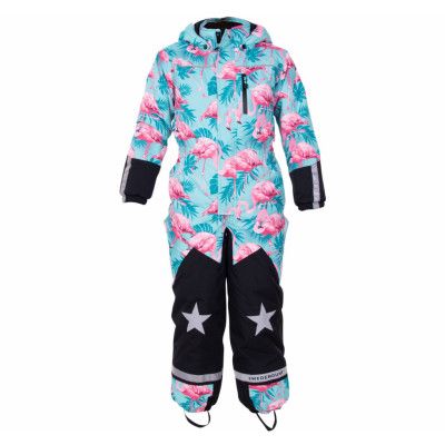 Narvik Overall Jr, Flamingo Aop, 110,  Regnjackor
