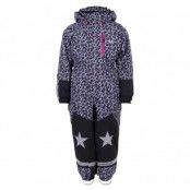 Narvik Overall Jr, Leopard/Fresh Pink, 90, Regnjackor