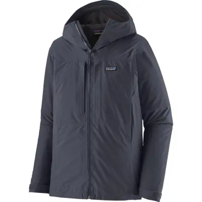 Patagonia Men's Insulated Boulder Fork Rain Jacket Smolder Blue
