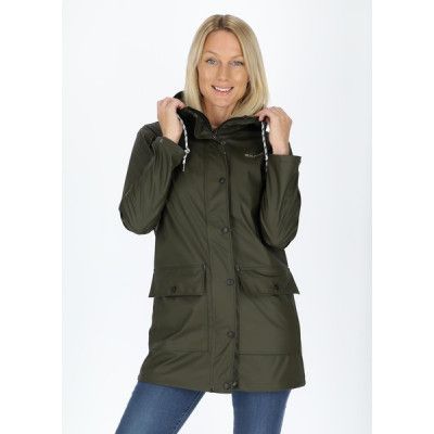 Pu Rain Coat W, Green, 38,  Regnjackor