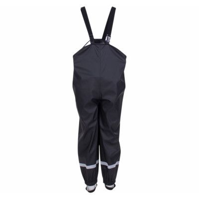 Rain Bib Pants Kids, Black, 130,  Regnkläder