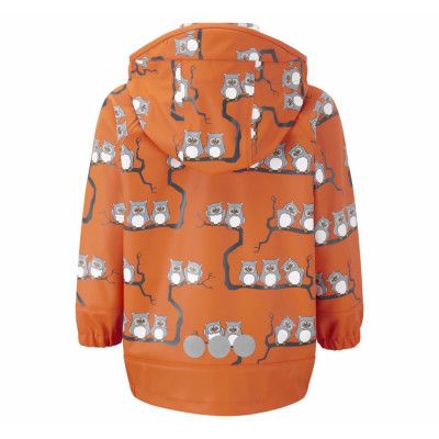 Rain Jkt Owls Unlnd, Orange, 130,  Junior