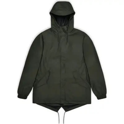 Rains Unisex Fishtail Jacket W3 Green