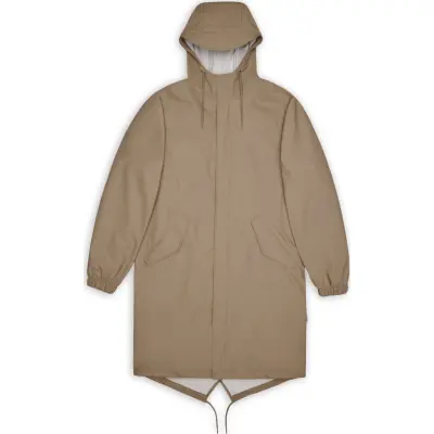 Rains Unisex Fishtail Parka Beige