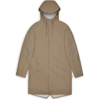 Rains Unisex Long Jacket Beige